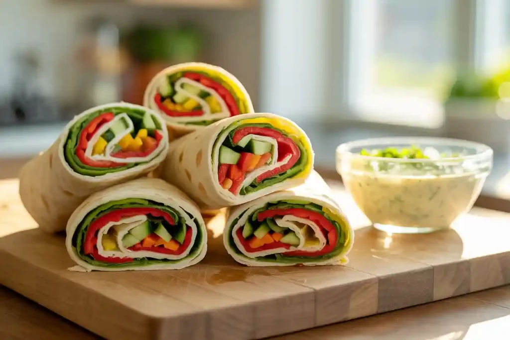 Rainbow Veggie Wraps