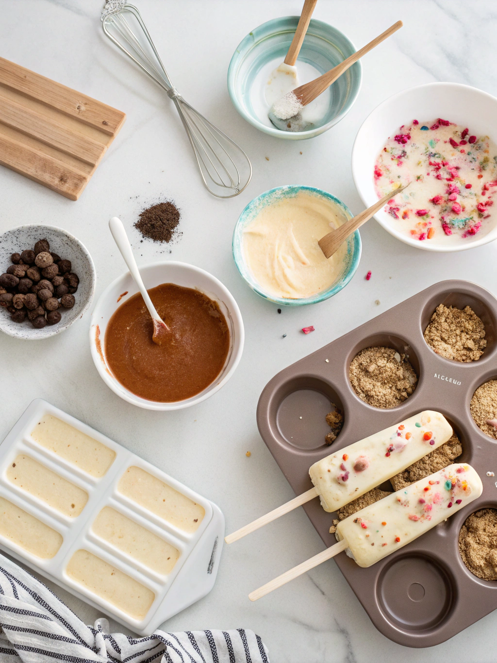 cake popsicles recipe preparing steps